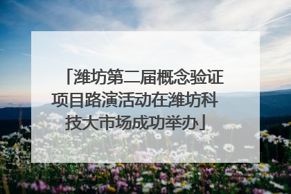 潍坊第二届概念验证项目路演活动在潍坊科技大市场成功举办