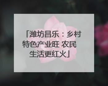 潍坊昌乐：乡村特色产业旺 农民生活更红火