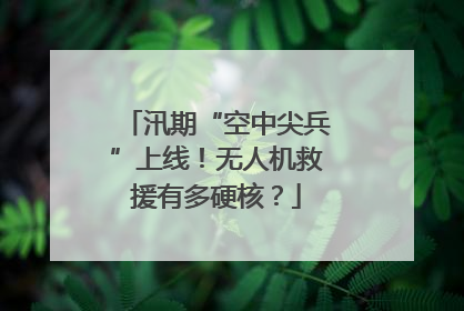 汛期“空中尖兵”上线！无人机救援有多硬核？