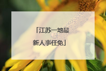江苏一地最新人事任免