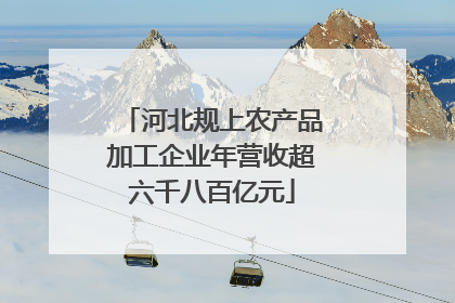 河北规上农产品加工企业年营收超六千八百亿元