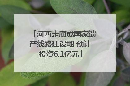 河西走廊成国家遗产线路建设地 预计投资6.1亿元