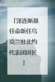泽连斯基任命新任乌克兰驻北约代表团团长