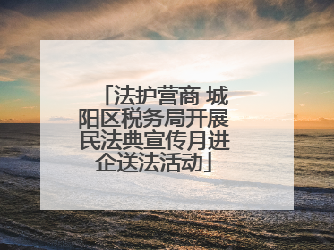 法护营商 城阳区税务局开展民法典宣传月进企送法活动
