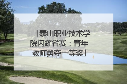 泰山职业技术学院闪耀省赛：青年教师勇夺一等奖