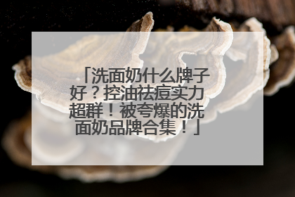 洗面奶什么牌子好？控油祛痘实力超群！被夸爆的洗面奶品牌合集！