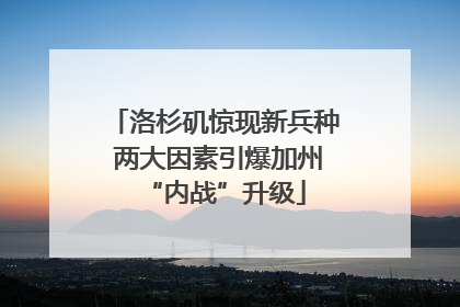 洛杉矶惊现新兵种 两大因素引爆加州“内战”升级