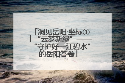 洞见岳阳·坐标③丨“云梦新绿”——“守护好一江碧水”的岳阳答卷