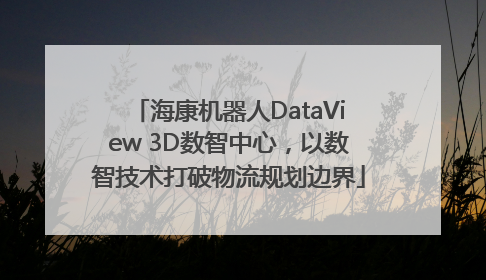 海康机器人DataView 3D数智中心，以数智技术打破物流规划边界