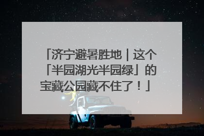 济宁避暑胜地｜这个「半园湖光半园绿」的宝藏公园藏不住了！
