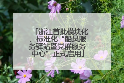 浙江首批模块化、标准化“船员服务驿站暨党群服务中心”正式启用