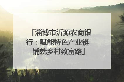 淄博市沂源农商银行：赋能特色产业链 铺就乡村致富路