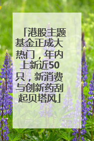 港股主题基金正成大热门，年内上新近50只，新消费与创新药刮起贝塔风