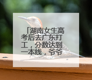 湖南女生高考后去广东打工，分数达到一本线，爷爷穿军装戴勋章帮她看志愿