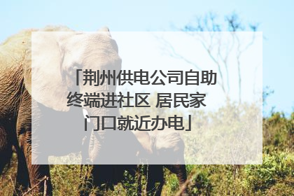 荆州供电公司自助终端进社区 居民家门口就近办电