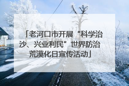老河口市开展“科学治沙、兴业利民”世界防治荒漠化日宣传活动