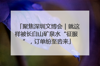 聚焦深圳文博会｜就这样被长白山矿泉水“征服”，订单纷至沓来