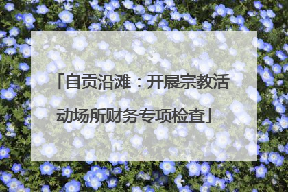 自贡沿滩：开展宗教活动场所财务专项检查