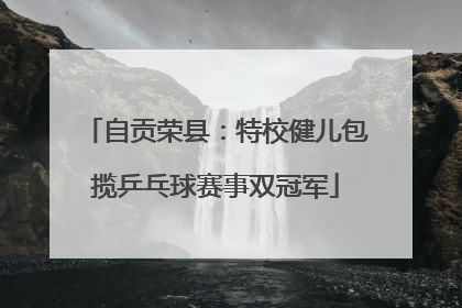 自贡荣县：特校健儿包揽乒乓球赛事双冠军