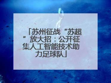 苏州征战“苏超”放大招：公开征集人工智能技术助力足球队