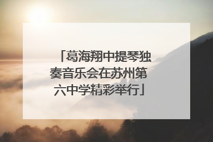 葛海翔中提琴独奏音乐会在苏州第六中学精彩举行