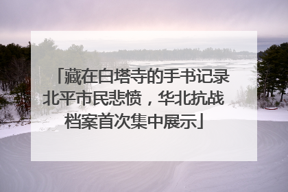 藏在白塔寺的手书记录北平市民悲愤，华北抗战档案首次集中展示