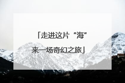 走进这片“海”来一场奇幻之旅