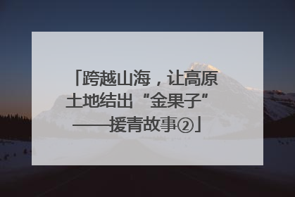 跨越山海，让高原土地结出“金果子”——援青故事②