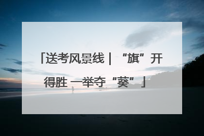 送考风景线｜“旗”开得胜 一举夺“葵”