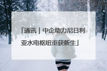 通讯｜中企助力尼日利亚水电枢纽重获新生