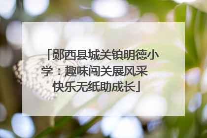郧西县城关镇明德小学：趣味闯关展风采 快乐无纸助成长