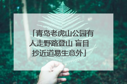 青岛老虎山公园有人走野路登山 盲目抄近道易生意外