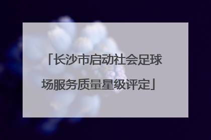 长沙市启动社会足球场服务质量星级评定
