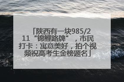 陕西有一块985/211“锦鲤路牌”，市民打卡：寓意美好，拍个视频祝高考生金榜题名