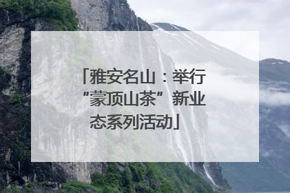 雅安名山：举行“蒙顶山茶”新业态系列活动