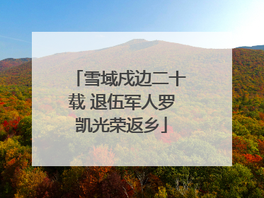 雪域戍边二十载 退伍军人罗凯光荣返乡