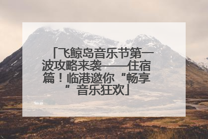 飞鲸岛音乐节第一波攻略来袭——住宿篇！临港邀你“畅享”音乐狂欢