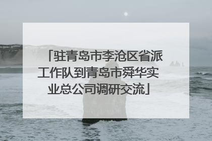 驻青岛市李沧区省派工作队到青岛市舜华实业总公司调研交流