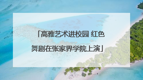 高雅艺术进校园 红色舞剧在张家界学院上演