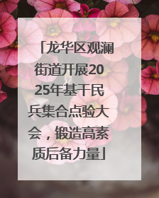龙华区观澜街道开展2025年基干民兵集合点验大会，锻造高素质后备力量