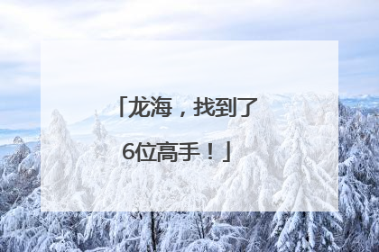 龙海，找到了6位高手！