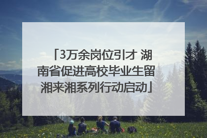 3万余岗位引才 湖南省促进高校毕业生留湘来湘系列行动启动