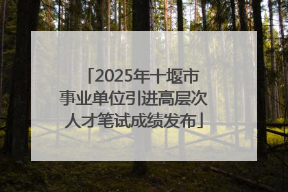 2025年十堰市事业单位引进高层次人才笔试成绩发布