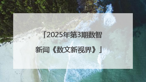 2025年第3期数智新闻《数文新视界》