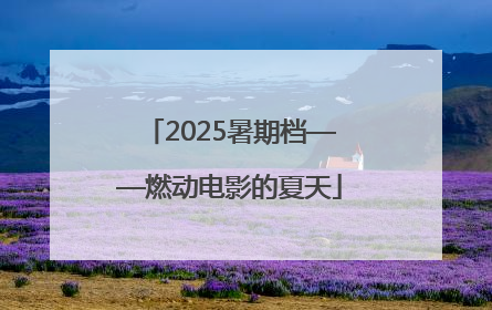 2025暑期档——燃动电影的夏天