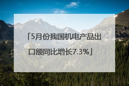 5月份我国机电产品出口额同比增长7.3%