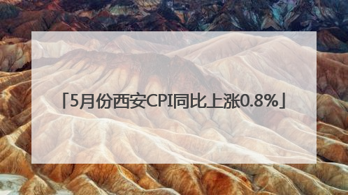 5月份西安CPI同比上涨0.8%