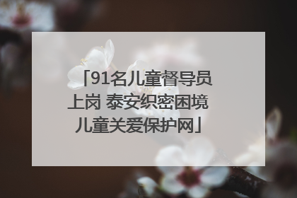 91名儿童督导员上岗 泰安织密困境儿童关爱保护网
