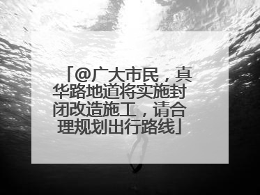 @广大市民，真华路地道将实施封闭改造施工，请合理规划出行路线