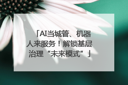 AI当城管、机器人来服务！解锁基层治理“未来模式”